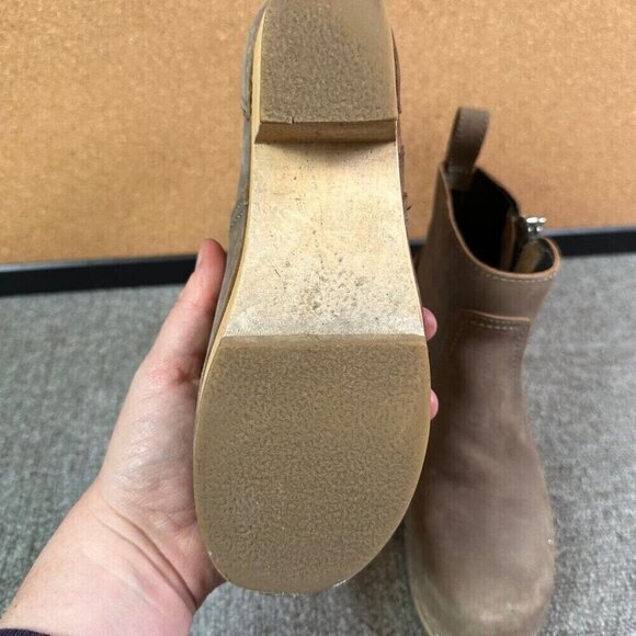 Swedish Hasbeens Zip It Emy Clog Boots Taupe Size EU 37 / US 7 - Neutral Cottage - Picture 4 of 9